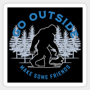 Best Friends Corgi and Squatch (Blue) Sticker